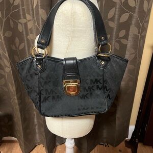 Michael Kors Black and Gold Shoulder Bag